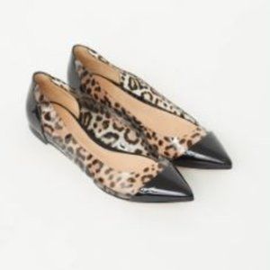 Pre-owned-used- Gianvito Rossi black Plexi flats